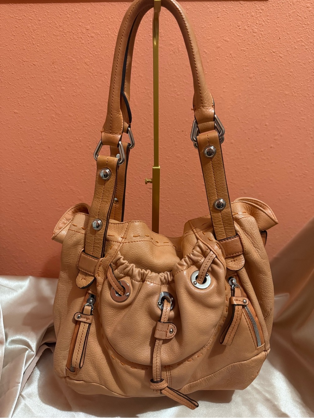 b. makowsky  Drawstring Shoulder Bag